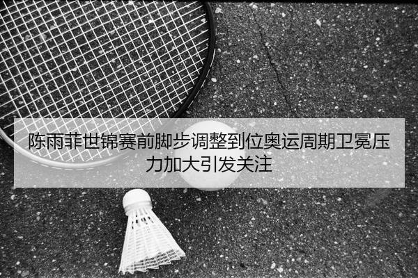 陈雨菲世锦赛前脚步调整到位奥运周期卫冕压力加大引发关注